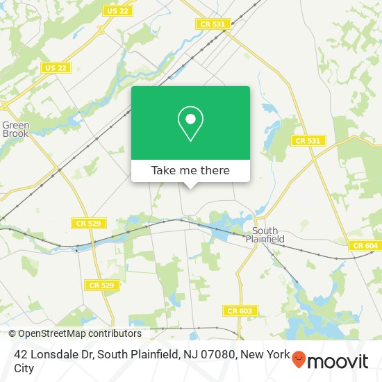 42 Lonsdale Dr, South Plainfield, NJ 07080 map