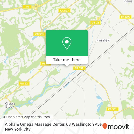 Alpha & Omega Massage Center, 68 Washington Ave map