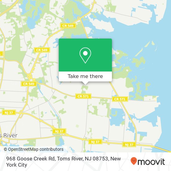 968 Goose Creek Rd, Toms River, NJ 08753 map
