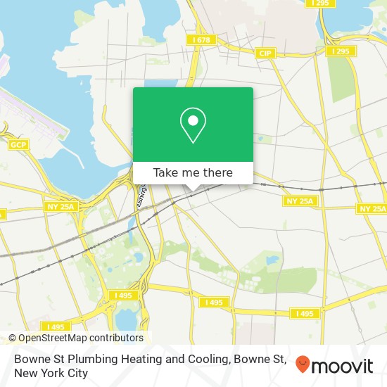 Mapa de Bowne St Plumbing Heating and Cooling, Bowne St