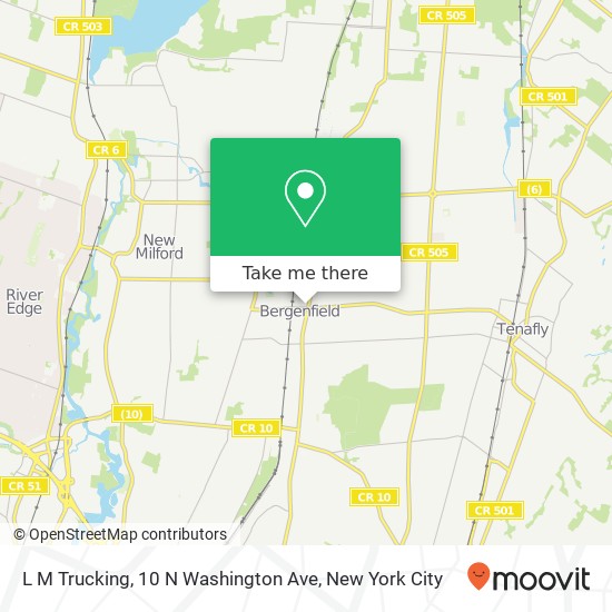 Mapa de L M Trucking, 10 N Washington Ave