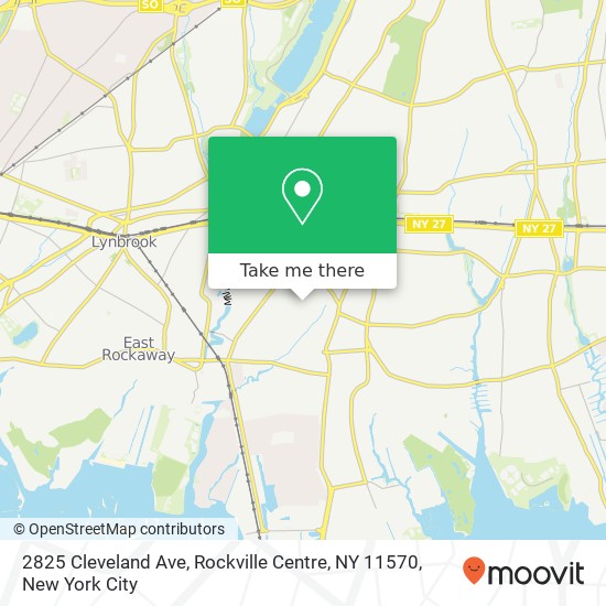 Mapa de 2825 Cleveland Ave, Rockville Centre, NY 11570
