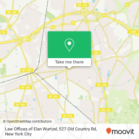 Mapa de Law Offices of Elan Wurtzel, 527 Old Country Rd