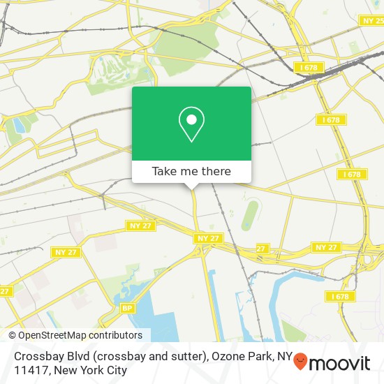 Mapa de Crossbay Blvd (crossbay and sutter), Ozone Park, NY 11417