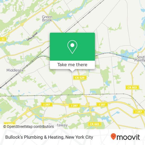 Mapa de Bullock's Plumbing & Heating