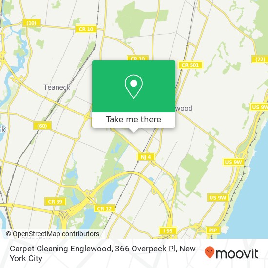 Carpet Cleaning Englewood, 366 Overpeck Pl map