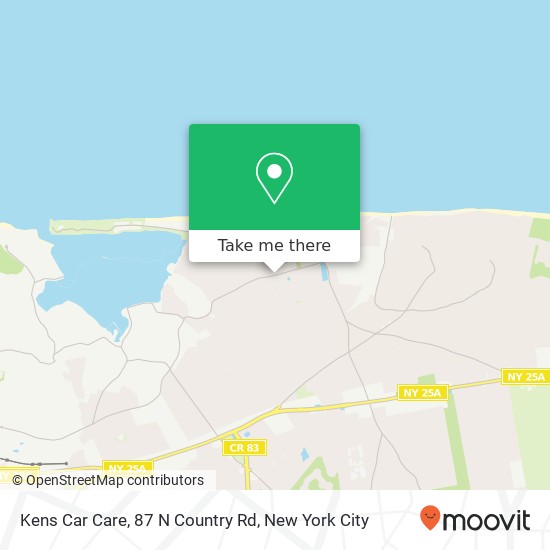 Mapa de Kens Car Care, 87 N Country Rd