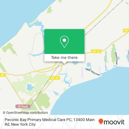 Mapa de Peconic Bay Primary Medical Care PC, 13400 Main Rd