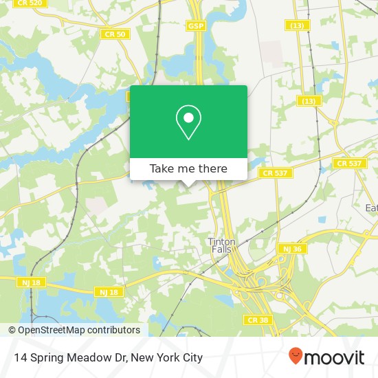 14 Spring Meadow Dr, Tinton Falls, NJ 07724 map