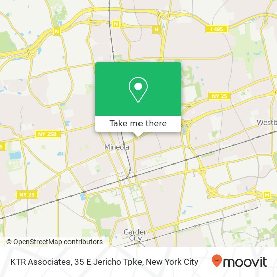 Mapa de KTR Associates, 35 E Jericho Tpke