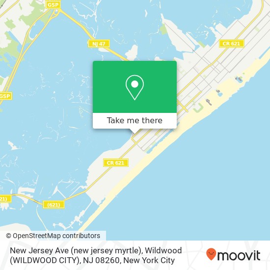 New Jersey Ave (new jersey myrtle), Wildwood (WILDWOOD CITY), NJ 08260 map