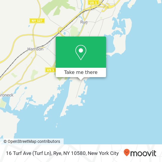 16 Turf Ave (Turf Ln), Rye, NY 10580 map