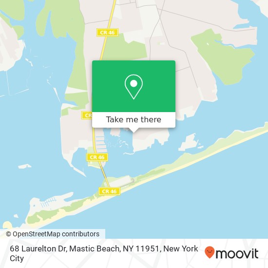 68 Laurelton Dr, Mastic Beach, NY 11951 map