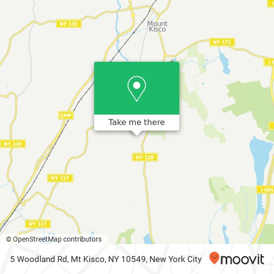 Mapa de 5 Woodland Rd, Mt Kisco, NY 10549