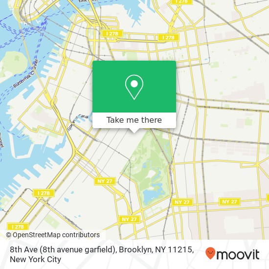 8th Ave (8th avenue garfield), Brooklyn, NY 11215 map