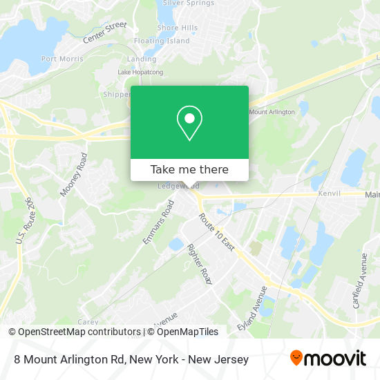 8 Mount Arlington Rd map