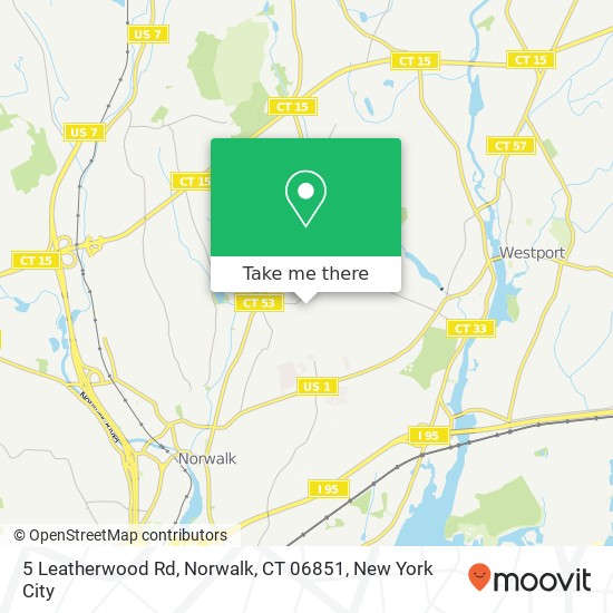 Mapa de 5 Leatherwood Rd, Norwalk, CT 06851