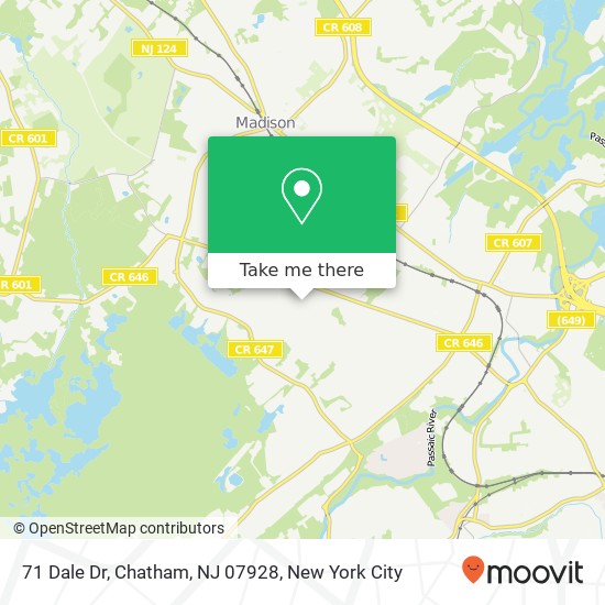 71 Dale Dr, Chatham, NJ 07928 map