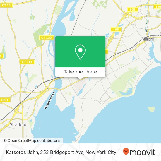 Mapa de Katsetos John, 353 Bridgeport Ave