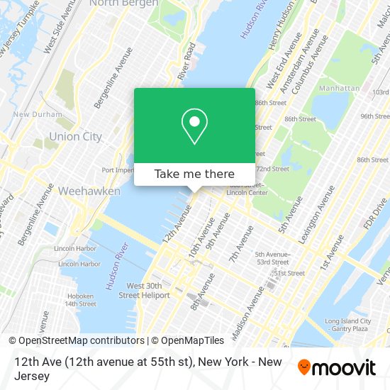 Mapa de 12th Ave (12th avenue at 55th st)
