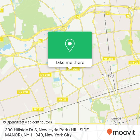 390 Hillside Dr S, New Hyde Park (HILLSIDE MANOR), NY 11040 map