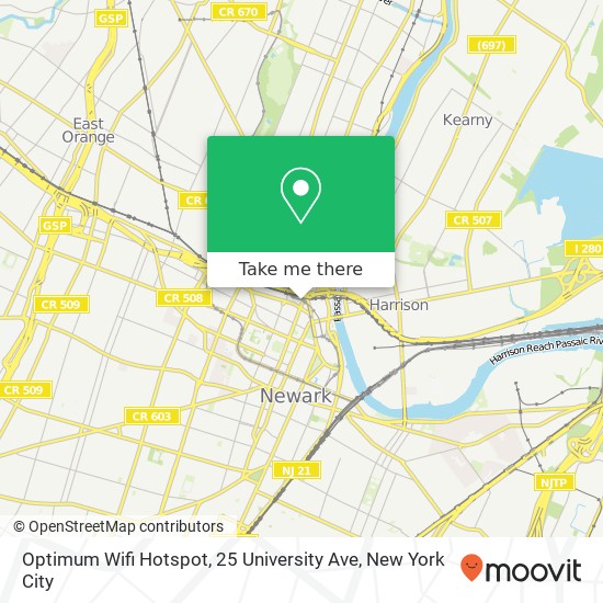 Optimum Wifi Hotspot, 25 University Ave map