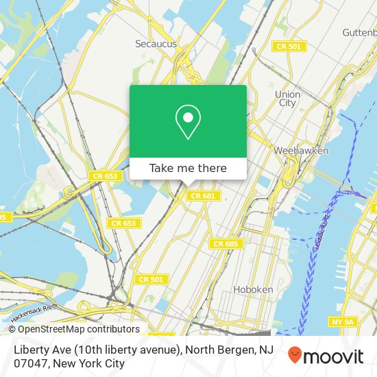 Liberty Ave (10th liberty avenue), North Bergen, NJ 07047 map
