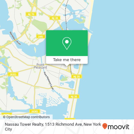 Mapa de Nassau Tower Realty, 1513 Richmond Ave