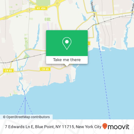 Mapa de 7 Edwards Ln E, Blue Point, NY 11715