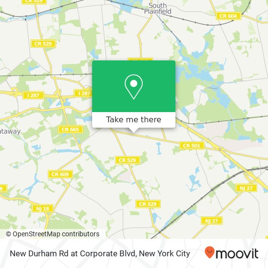 Mapa de New Durham Rd at Corporate Blvd