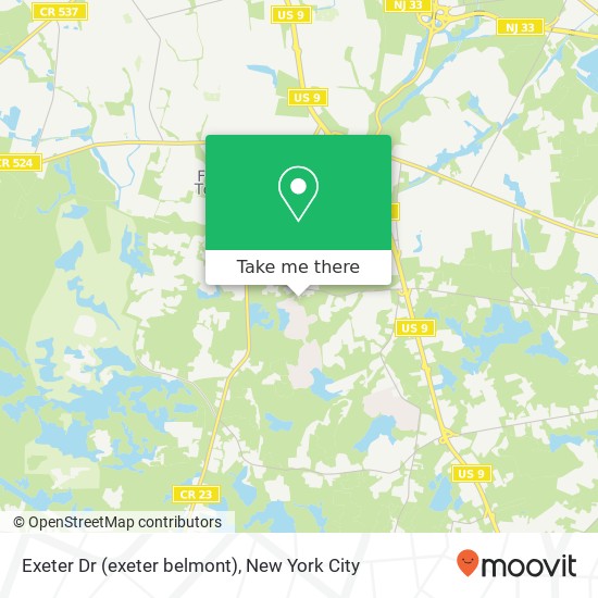 Mapa de Exeter Dr (exeter belmont), Freehold, NJ 07728