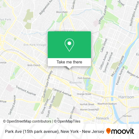 Park Ave (15th park avenue) map