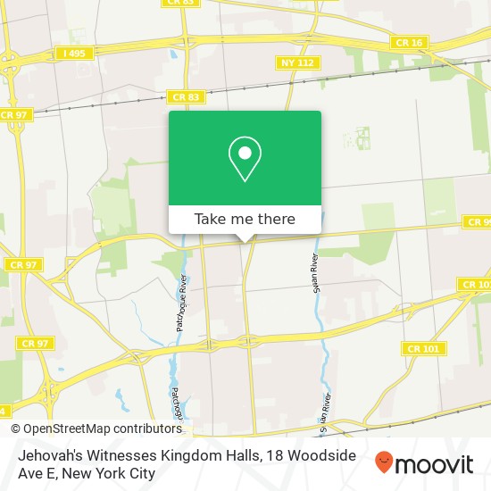 Mapa de Jehovah's Witnesses Kingdom Halls, 18 Woodside Ave E