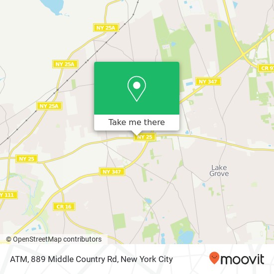Mapa de ATM, 889 Middle Country Rd