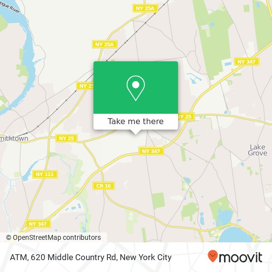 Mapa de ATM, 620 Middle Country Rd