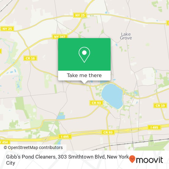 Gibb's Pond Cleaners, 303 Smithtown Blvd map