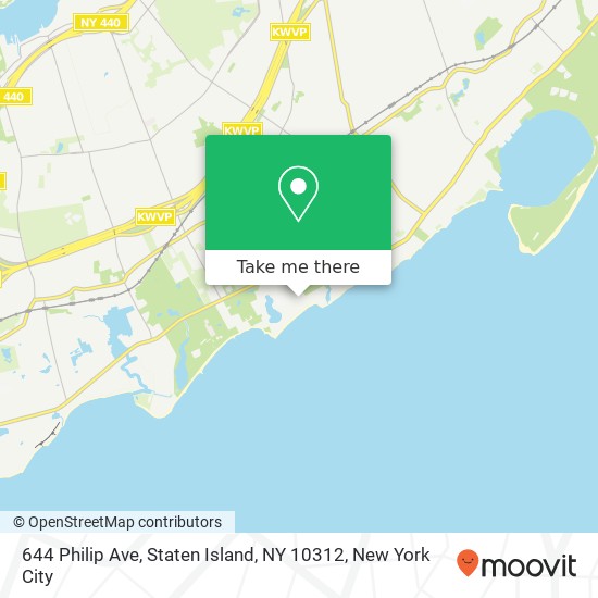 Mapa de 644 Philip Ave, Staten Island, NY 10312