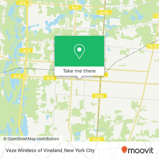 Mapa de Veze Wireless of Vineland, 52 W Landis Ave
