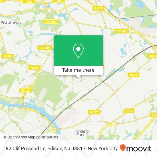 82 Clif Prescod Ln, Edison, NJ 08817 map