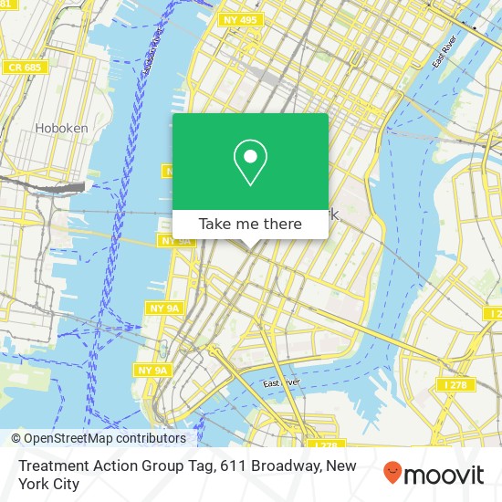 Treatment Action Group Tag, 611 Broadway map