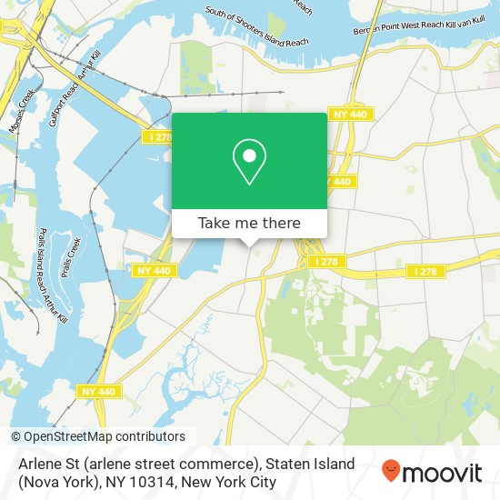 Arlene St (arlene street commerce), Staten Island (Nova York), NY 10314 map