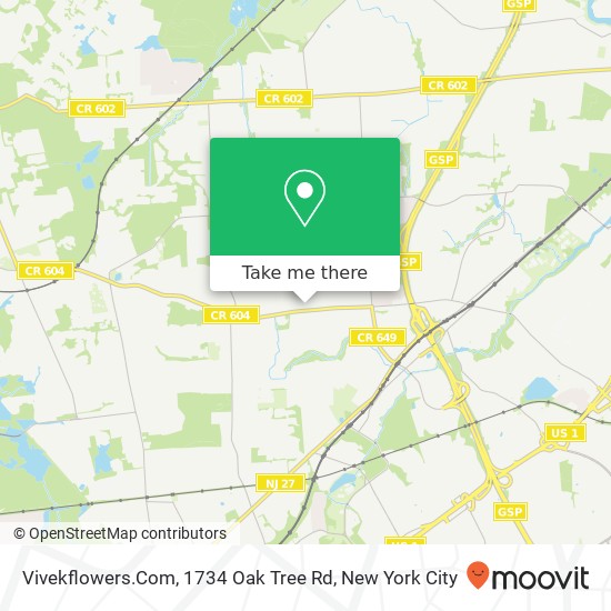 Vivekflowers.Com, 1734 Oak Tree Rd map