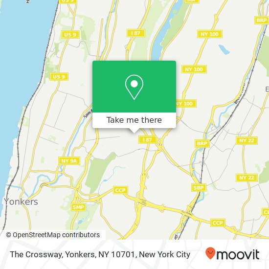 The Crossway, Yonkers, NY 10701 map