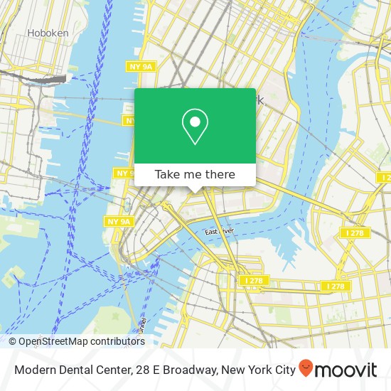 Mapa de Modern Dental Center, 28 E Broadway