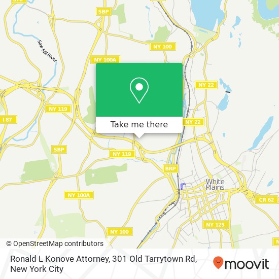 Mapa de Ronald L Konove Attorney, 301 Old Tarrytown Rd