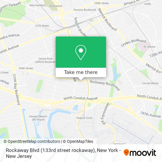 Mapa de Rockaway Blvd (133rd street rockaway)