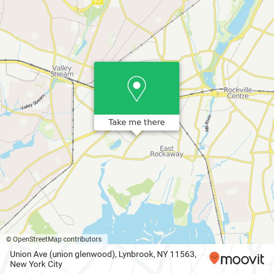 Mapa de Union Ave (union glenwood), Lynbrook, NY 11563