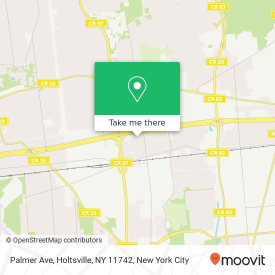 Mapa de Palmer Ave, Holtsville, NY 11742