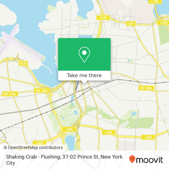 Mapa de Shaking Crab - Flushing, 37-02 Prince St