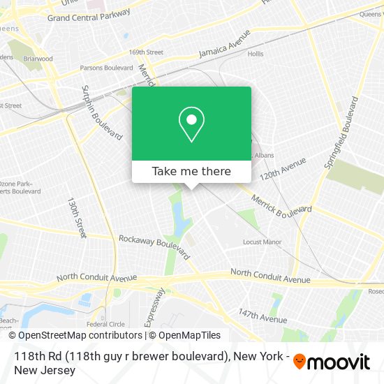 Mapa de 118th Rd (118th guy r brewer boulevard)